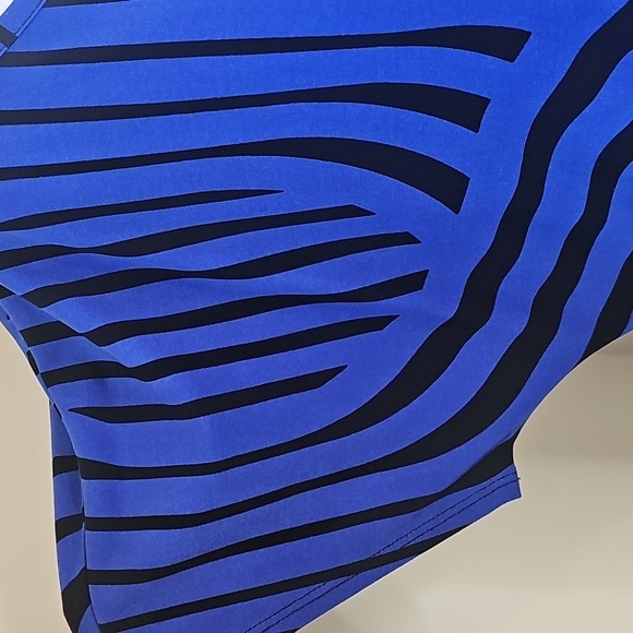 Cato Blue & Black Geometric Print Tunic Top | Size M - Picture 4 of 7